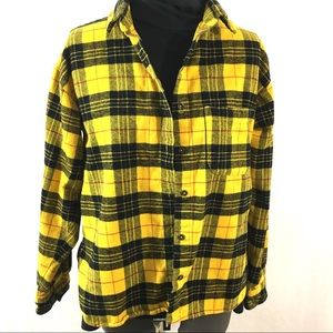 Heavy Flannel Tartan Plaid Shirt Size Medium